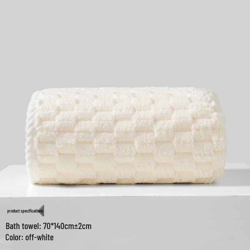 Xiangfengyun Dorge Large Coral Fleece Bath Towel Set - Extra Thick, Soft, and Absorbent (85x150 cm)