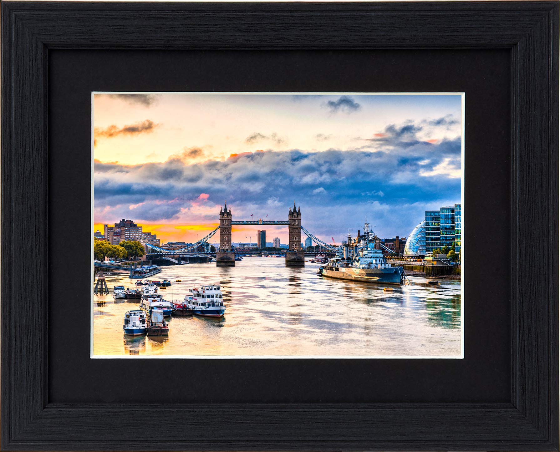 

Kenko Picture Frame Cosmos 2L Wooden Glass Front Black MCM-2L-BK