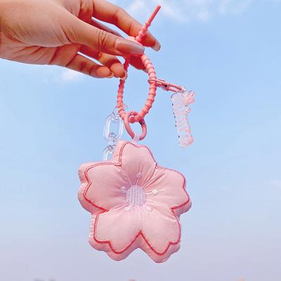 Chaveiro com pingente de flor Bolsa Pendurado Enfeites Alça Acessórios Presente