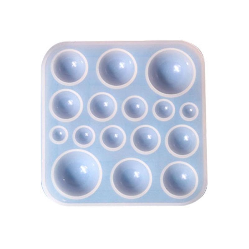 

DIY Round Gem Patch Rings Silicone Epoxy Mold DIY Ornaments Pendant Jewelry Crafting Mould for Valentines Love Gift