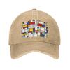 Piet Mondrian Denim Cap Casual Baseball Caps Adjustable Hat Summer Unisex Baseball Hats