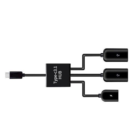 

Converter Wire Plug Play Stable Transmission PVC Type-C to USB Adapter Cable for Phone чёрный