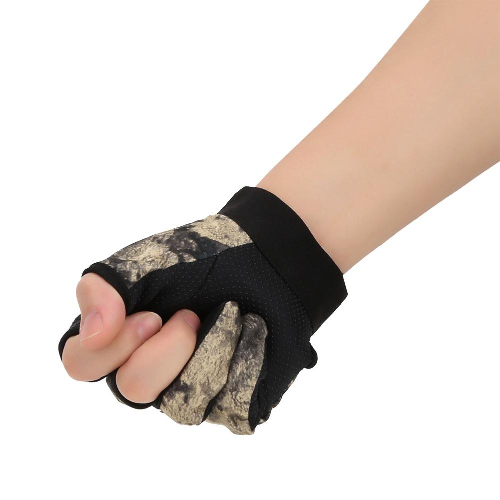 1 Paar Angelhandschuhe Rutschfest 3 Finger freiliegend Sport Handschuhe Outdoor Angelzubehör(Handschuhe )
