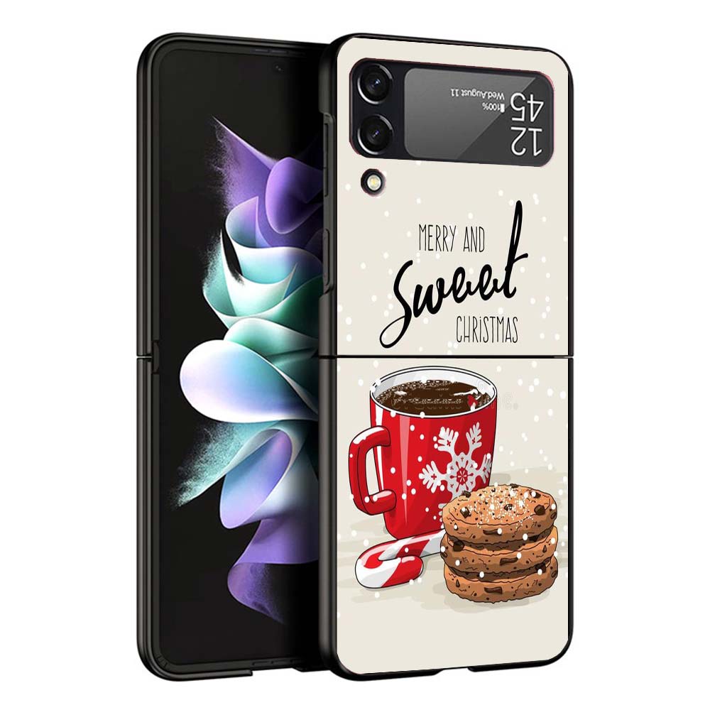 

Winter Coffee Christmas Phone Case For Samsung Galaxy Z Flip7 Flip6 5G Flip5 Flip4 Flip3 ZFlip 7 6 3 4 5 Shockproof Back Cover G Samsung Z Flip 7