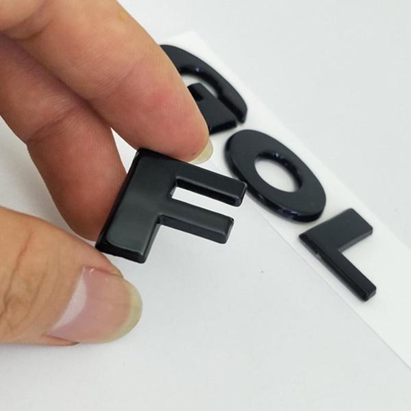 Silver or Black ABS GOLF Car Rear Bumper Trunk English Alphabet Letter Emblem Stickers Badge Decals Car Styling Logo Accessories