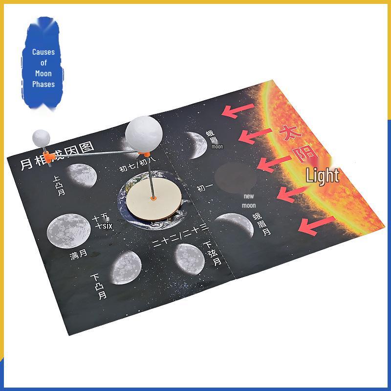 Children s DIY Moon Phase Science Experiment Wooden Model Kit