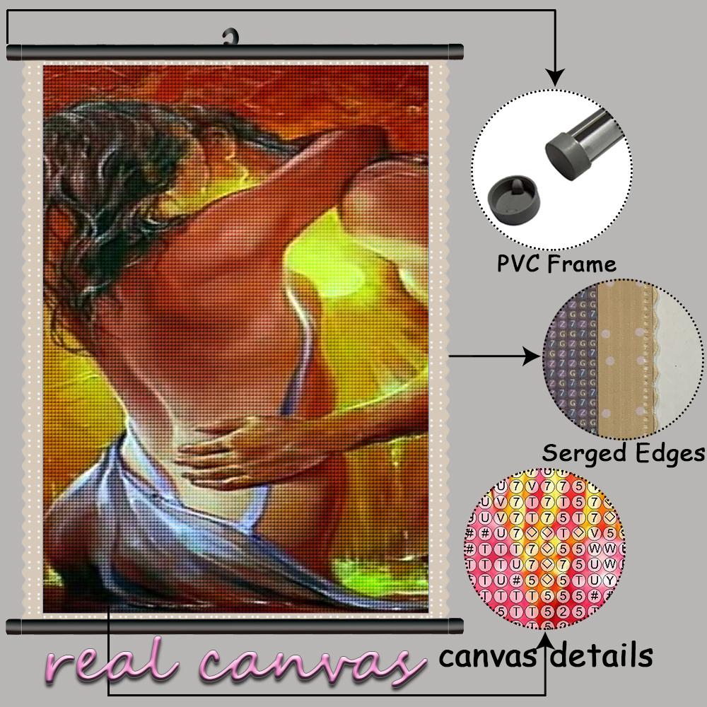 

5D DIY рамка серые и белые персонажи алмазная живопись девушка полная квадратная круглая вышивка крестиком цветок мозаика рукоделие Настенный декор Square 20x40CM Frame