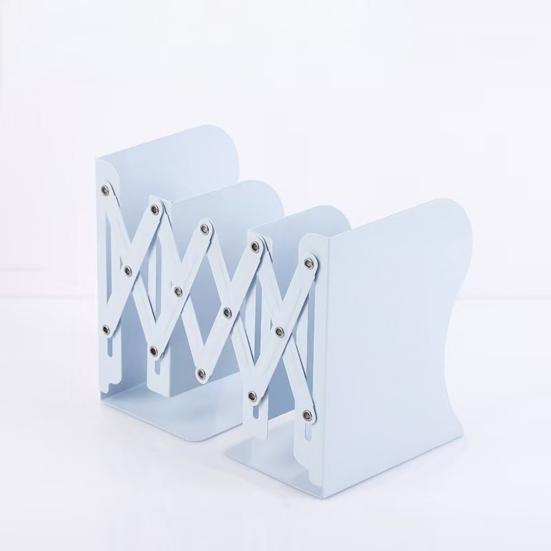 Retractable Bookend Adjustable Desk Book Holder with Non-Slip Base Metal Bracket for Office Home Study