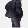 Levis Color Block Simple Comfortable Versatile Lapel Faux Shearling Denim Jacket Men Jacket Black 0017B-0001