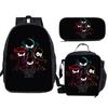 NINJA KIDZ 3-teiliges Set Kinder Schulrucksack mit Umhängetasche Federmäppchen Schultaschen für Jungen Mädchen Bestes Geschenk