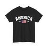 4th of July America T-Shirt, Est 1776 Patriotic US American Flag Shirt