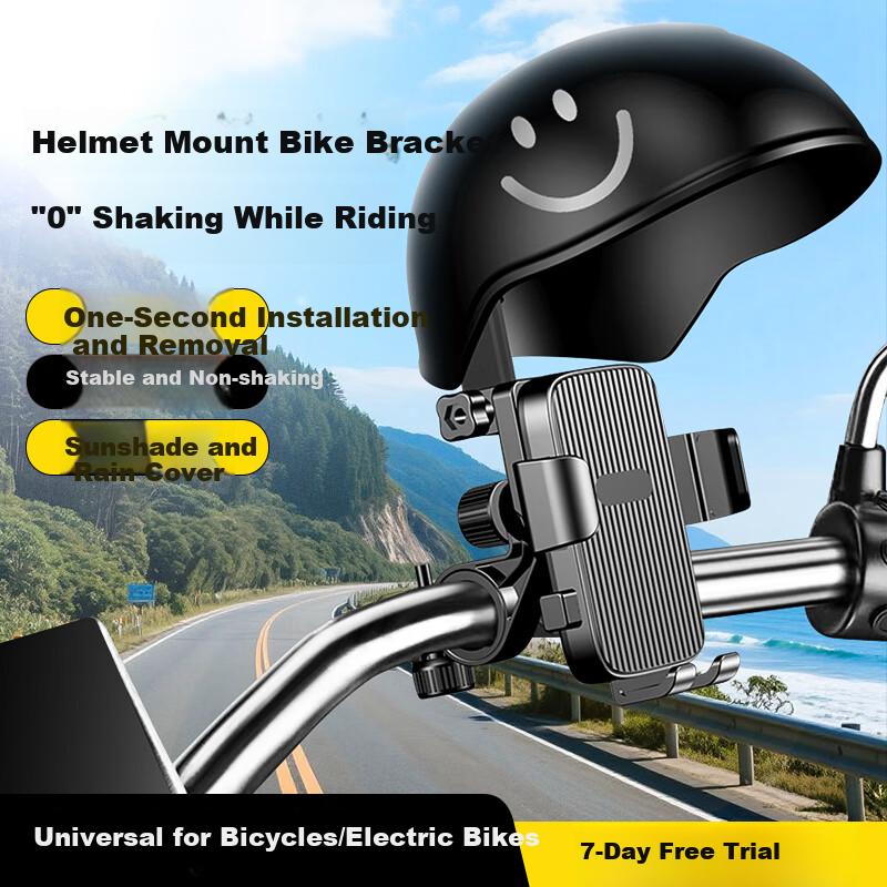 Electric Vehicle Small Helmet Phone Holder, Bicycle Phone Holder, Motorcycle Navigation Mount, Food Delivery Rider, Electric Scooter