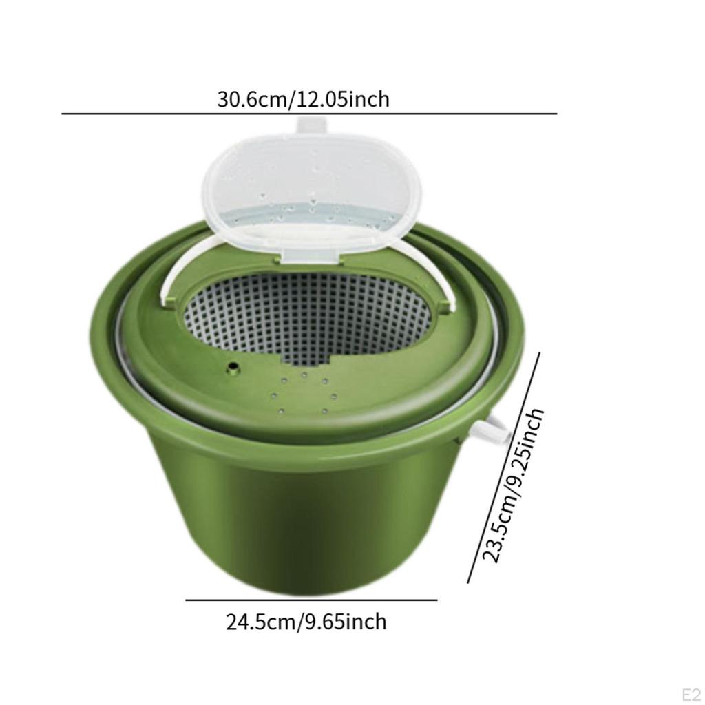 Köder Eimer Behälter Atmungsaktiv Leicht zu transportieren Praktisch Leichtgewicht Verdickter Körper Box Doppel