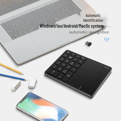 BT14 Dual-Mode Wireless Bluetooth 22-Key Rechargeable Silent Touchpad Keyboard