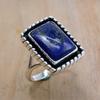 Lapislazuli-Ring aus 925er-Sterlingsilber, handgefertigter Ringschmuck mit natürlichem Edelstein