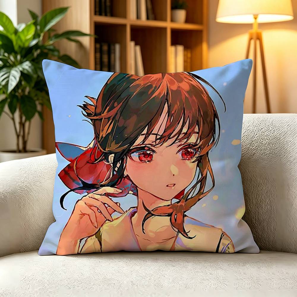 K-Kaguya-sama Love is War Kaguya Shinomiya Pillow Case Square Double-Sided Sofa Cushion Cover Bedroom Bedside Pillow