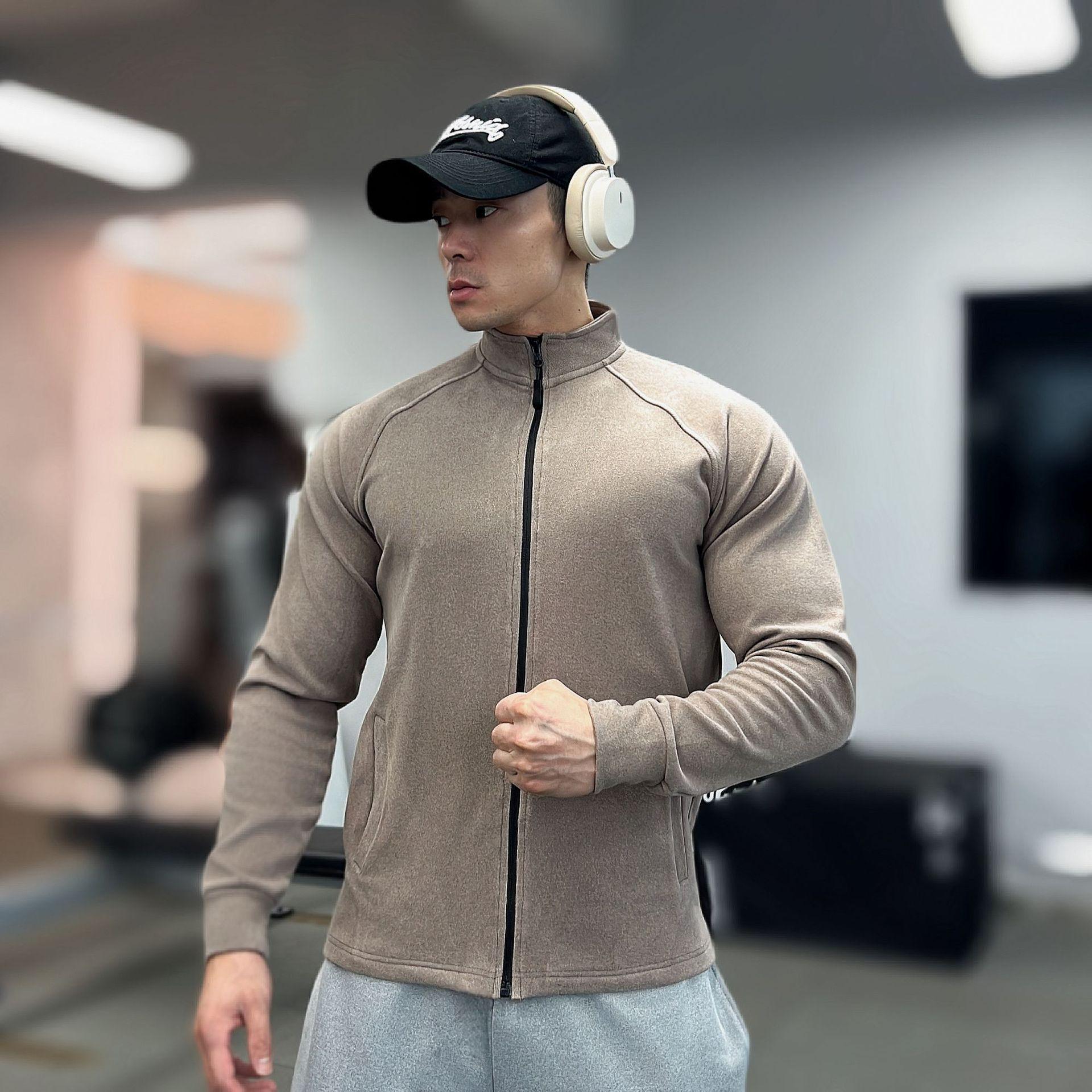 

Мужской Тяжелый Двусторонний Теплосберегающий Приталенный Базовый Слой на Молнии с Длинным Рукавом Высокой Эластичности для Фитнеса Осень/Зима. XXXL