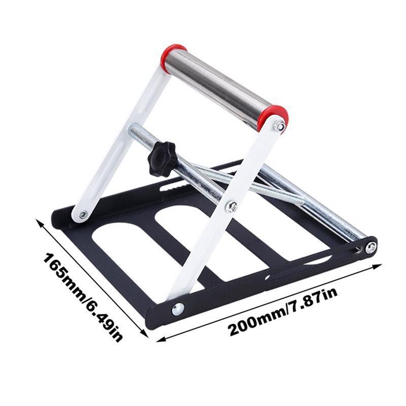Portable Adjustable Cutting Machine Support Frame With Foldable Miter Table Woodworking Tool