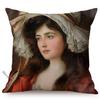 Netherlands Painter Albert Lynch Charming Girl Oil Painting Art Decoration Pillow Case Sexy Woman Sofa Cushion Cover Cojines