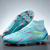 Breathable PU Fabric Soccer Boots AG FG TPU Sole Wear Resistant Anti Slip Teenager Boys Girls Grass