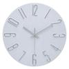 AUTVIVID Wall Clock Continuous Second Hand Silent Nordic Wood Diameter 30cm Stylish Analog Large Numbers Easy Read Home European Style Modern Interior