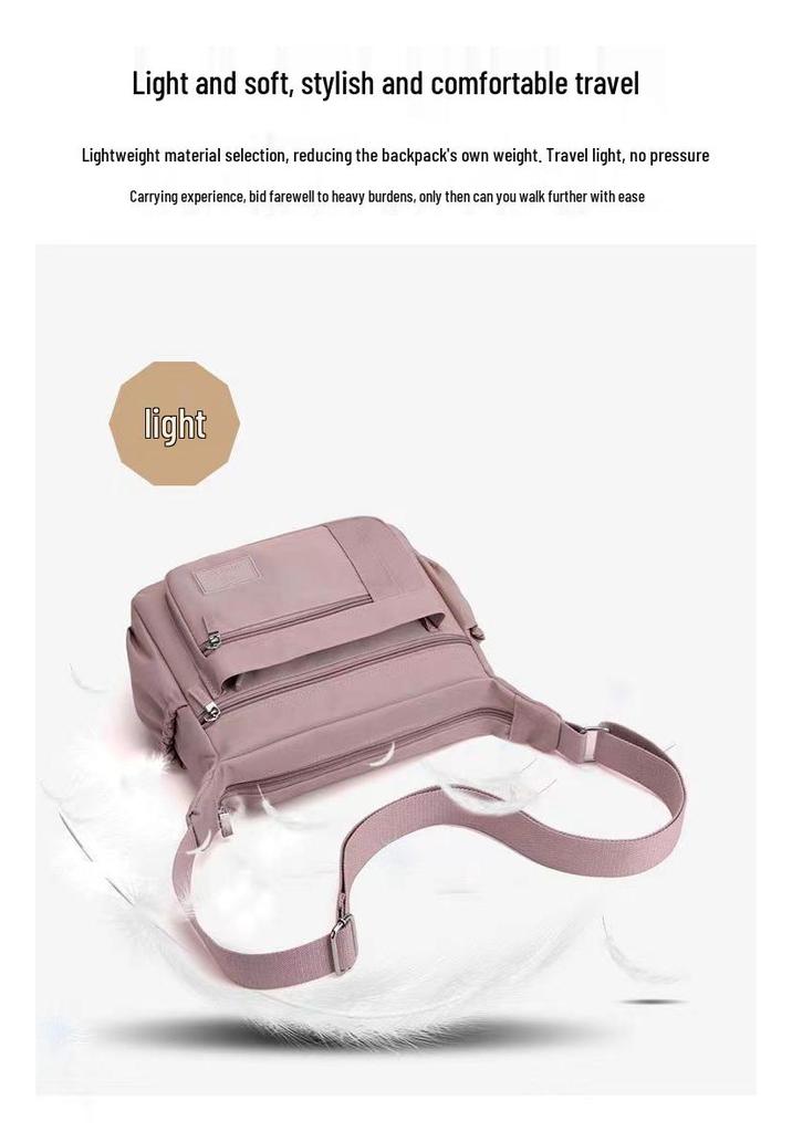 Sac bandoulière en nylon grande capacité pour femmes d'âge mûr: Porte-monnaie multi-compartiments, léger, décontracté, pour affaires et shopping