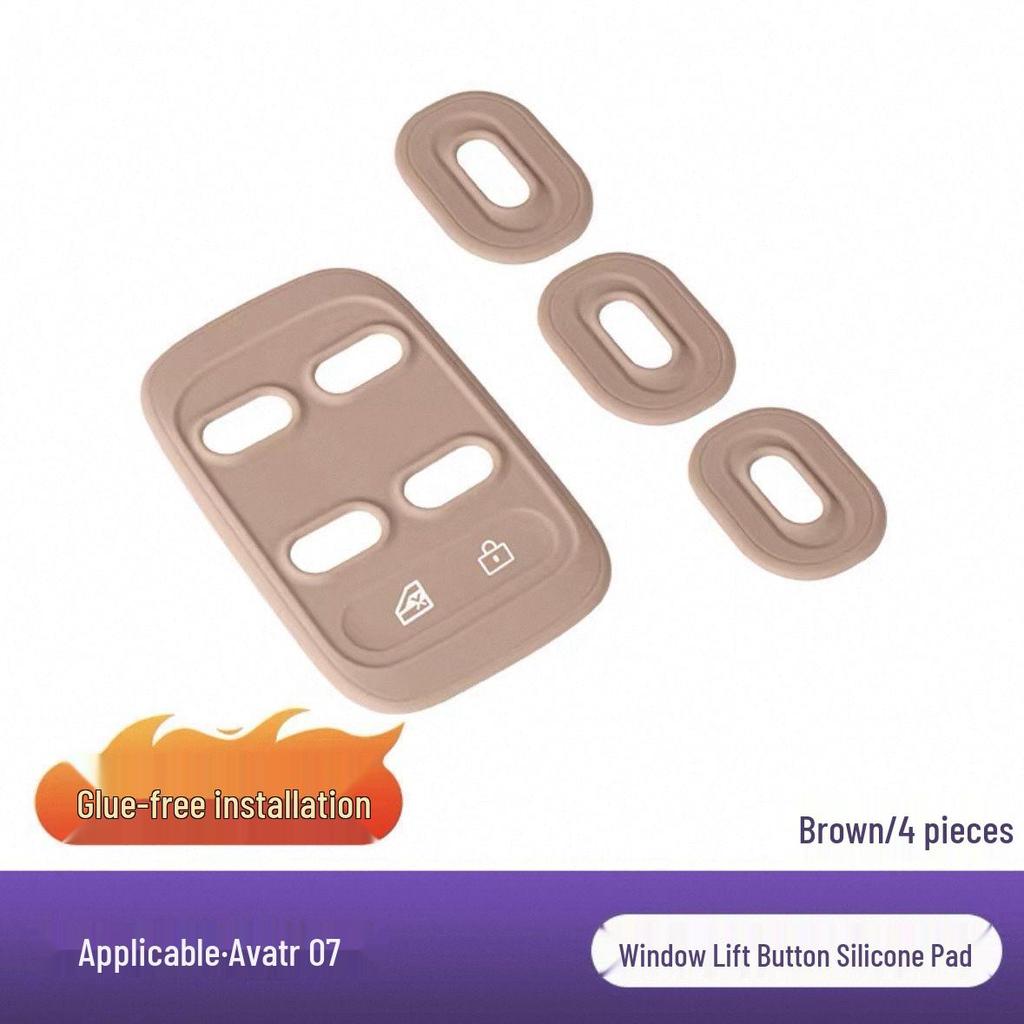 Silicone Door Window Lift Button Protector for Avatr 07 Car Interior