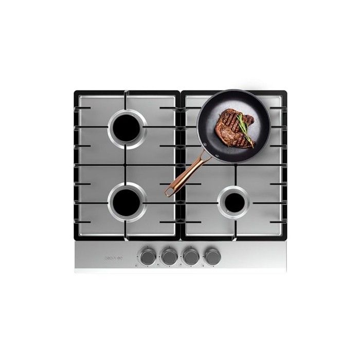 Gas Hob - Bolero - Squad G 4200F - 4 Burners - Stainless Steel - 8000 W