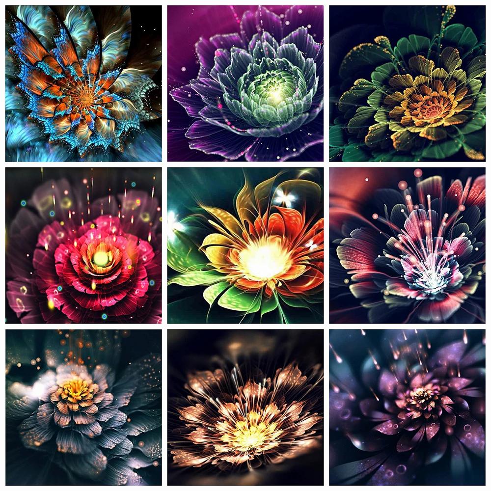 

Набор для творчества. Картины из алмазов на холсте Full Round 50x50CM красный