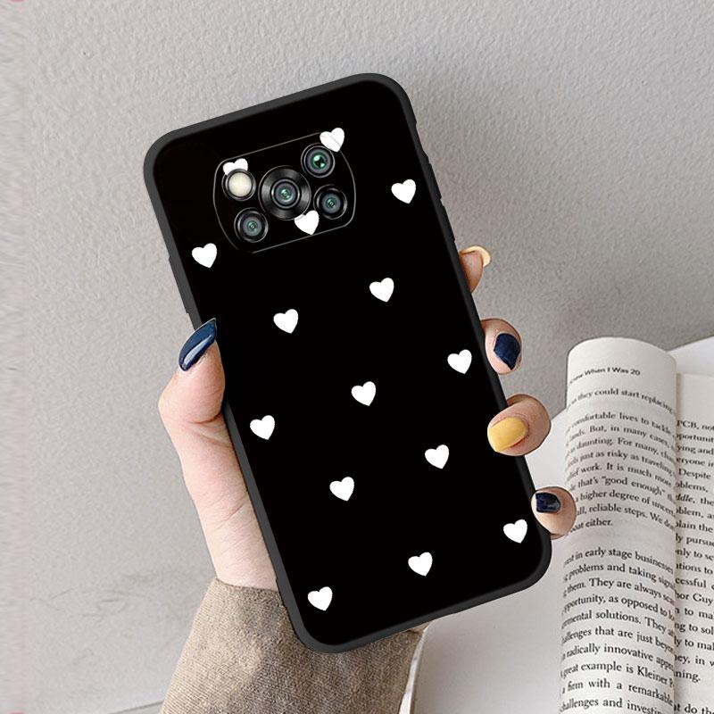 Case For Poco X3 Pro Pocox3 X 3 NFC Cute Heart Flower Back Cover Soft Silicone Matte Protective Funda For Xiaomi Poco X3 Pro Bag