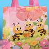 10Pcs Reusable Non-Woven Handbags Waterproof Flower Shopping Tote Bag  Kids Birthday Party