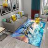 3D Fantasy Dolphin Carpet for Living Room Bedroom Kids Rug Dolphin Series Carpet Hallway Floor Mat Bathroom Kitchen Non-slip Rug