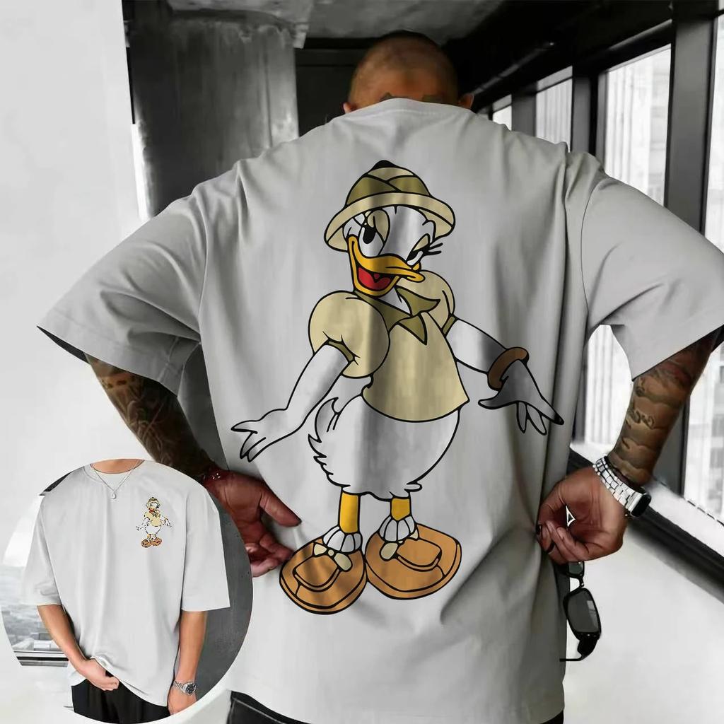 2026 Summer Disney Mickey Mouse Donald Duck Graph Tshirt Fashion Cotton Quality Casual Loose Short Sleeve Classic Unisex