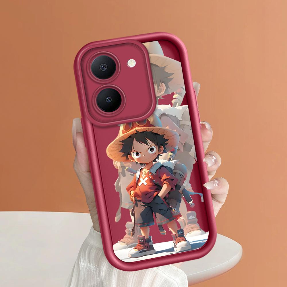 Scări pătrate din silicon moale, model de desene animate, acoperire completă, protecție pentru cameră, husă rezistentă la șocuri pentru iPhone Infinix Tecno Vivo