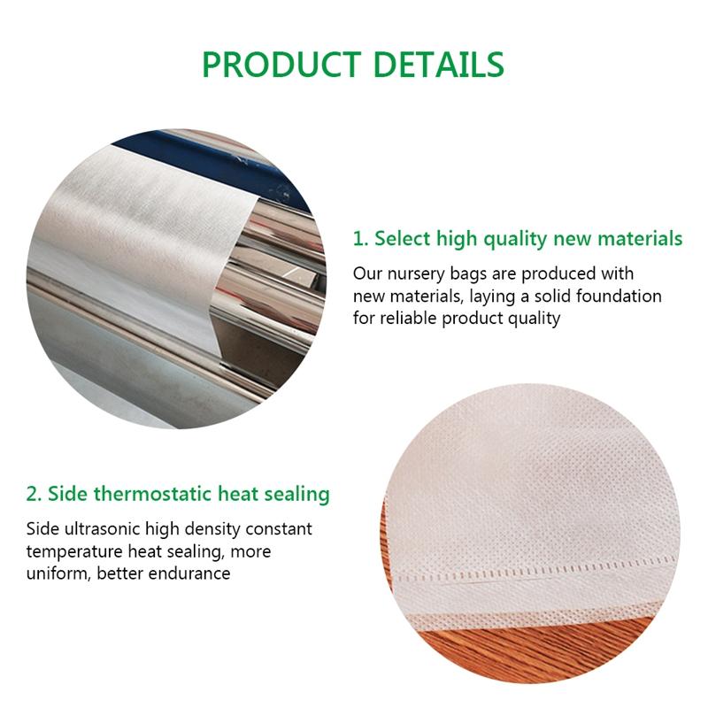 100Pcs Biodegradable Nursery Bag Garden Planting Bag Non-Woven Fabric Plant Grow Bag Seeds Flowerpot Garden Accessories