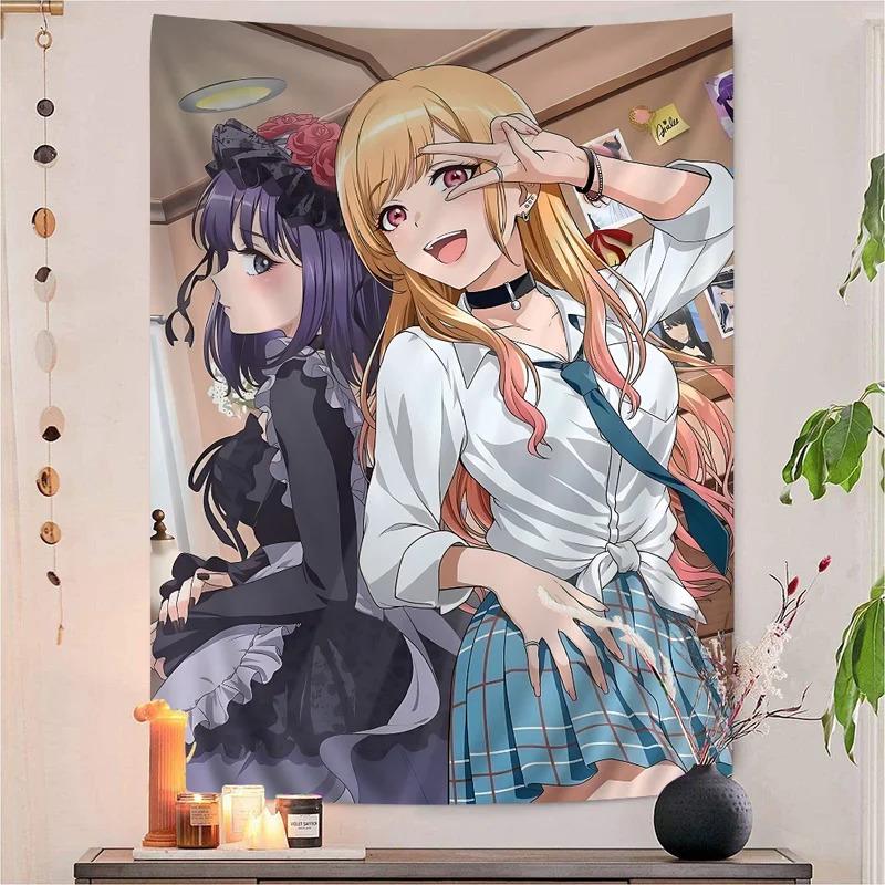 VIKAMA Anime Character Tapestry Marin Kitagawa Art Wall Blanket for Bedroom Accent Dorm Room Decor and Anime Fan Setup