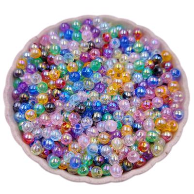 Acryl transparant 40-200 stuks Ketting Armband Losse Kralen AB Kleur Rond 4 6 8mm Doe-het-zelf Ambachten Sieraden Maken