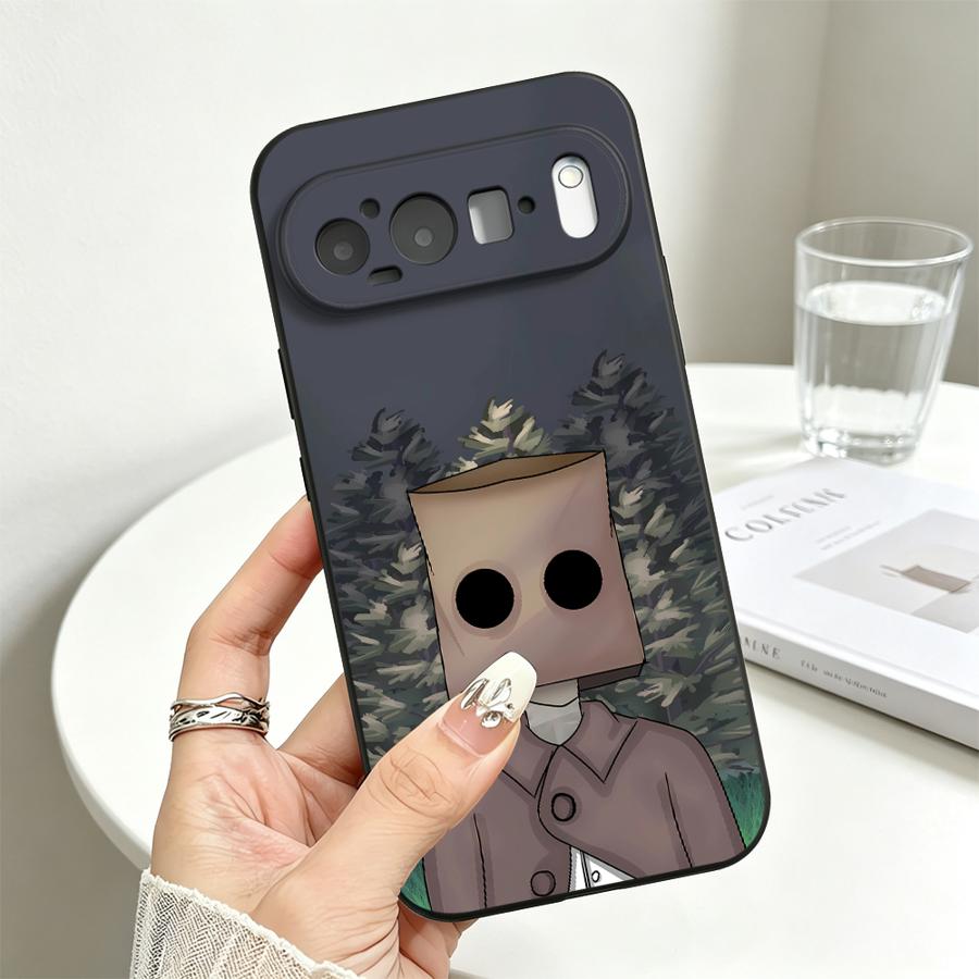 Case for Google Pixel 10A 8a 6 7 8 Pro 6a 9a 7a 10 9 Pro XL Funda Phone Cover Dark Grey Box Man