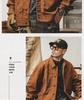 Men's Retro Herringbone Workwear Jacket - American Style, Heavyweight, Spring/Autumn