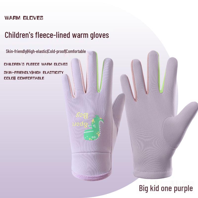 Leuchtende Kinder-Cartoon-Handschuhe: Winddichte Rad- & Outdoor-Sporthandschuhe für Jungen und Mädchen (Herbst Winter)