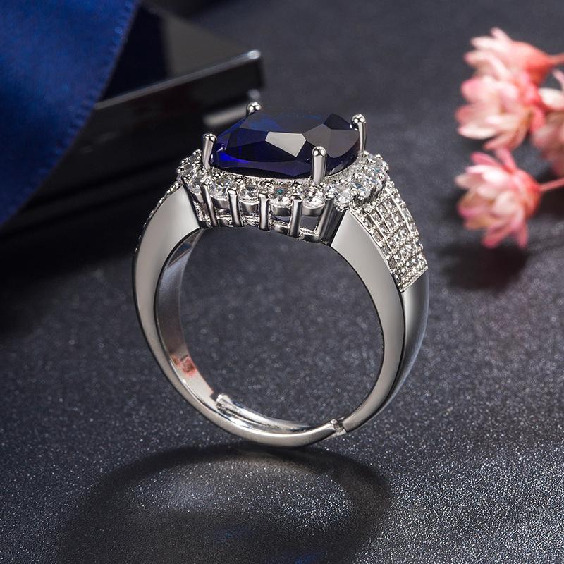 Lindon Klassischer Zirkonring aus Kupferlegierung, Damenschmuck, Hochzeitsversprechen, Partygeschenk