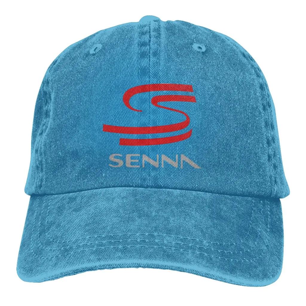 Senna F1 Unisex Baseball Cap Washed Adjustable Cotton Cap Vintage Casual Outdoor All Seasons Travel Sports Hat