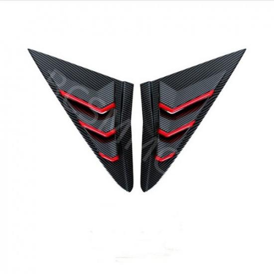 Quarter Window Louver Cover Accessories Fit For Honda Civic Hatchback 2016-2021