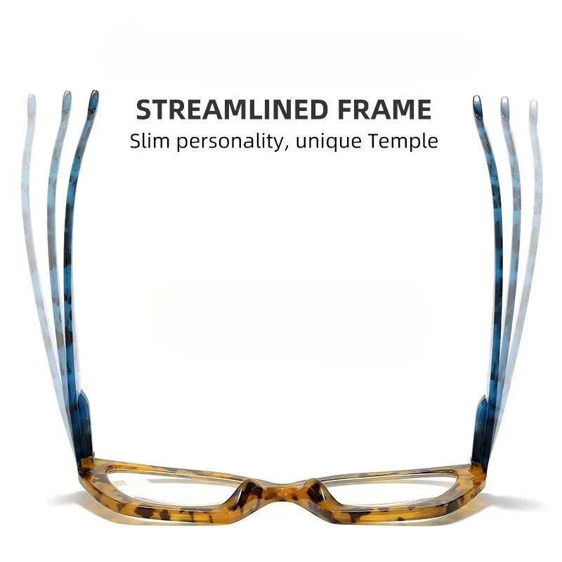 Gafas de Lectura Ojo de Gato Vintage para Mujer Hombre Modernas Nuevas Gafas para Presbicia Unisex Sobredimensionadas Anti-luz Azul 0+4.0