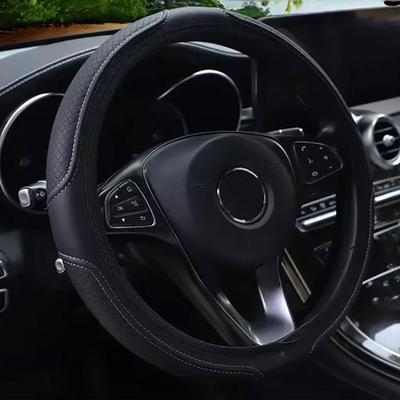 Universal Car Steering Wheel Cover Microfiber Leather Protection Cover Anti Slip Breathable For 37-39cm Steering Wheel Protector