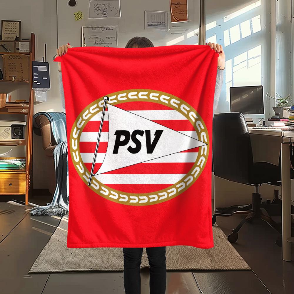 Manta de Franela con Estampado PSV Eindhoven, Alta Calidad, Cómoda para Todas las Estaciones, Decoración del Hogar, Calidez y Confort