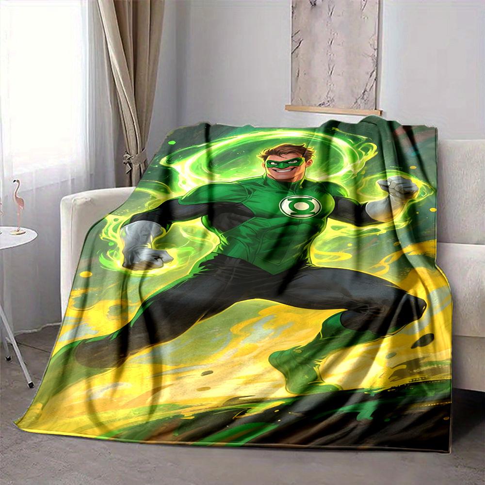 1 pièce Couverture Lanterne Verte Fibre de Polyester, Confort Toutes Saisons pour Canapé, Lit, Bureau, Voiture, Camping Décoration d'Intérieur et Cadeau Idéal, Confort de Bureau