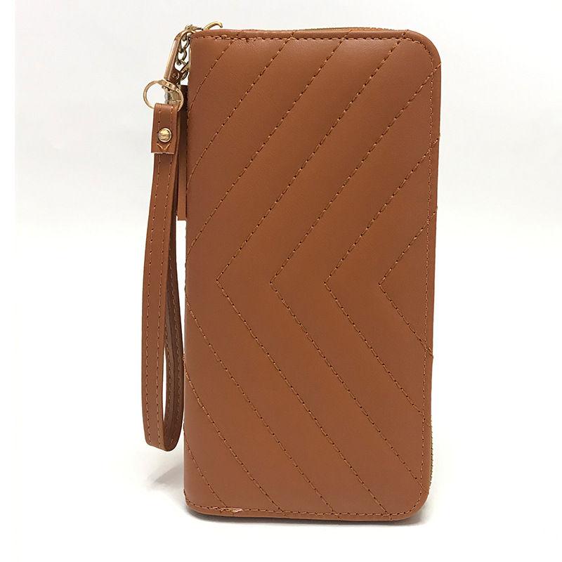 Artificial Leather Long Wallets for Women Men Fashion Zipper Purse Vintage Design Business Card Holder