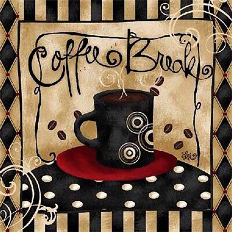 

5D DIY алмазная живопись кофейная чашка Алмазная вышивка цветок вышивка крестиком полная квадратная круглая дрель ремесла ручной домашний декор подарок Full Round 30x30CM