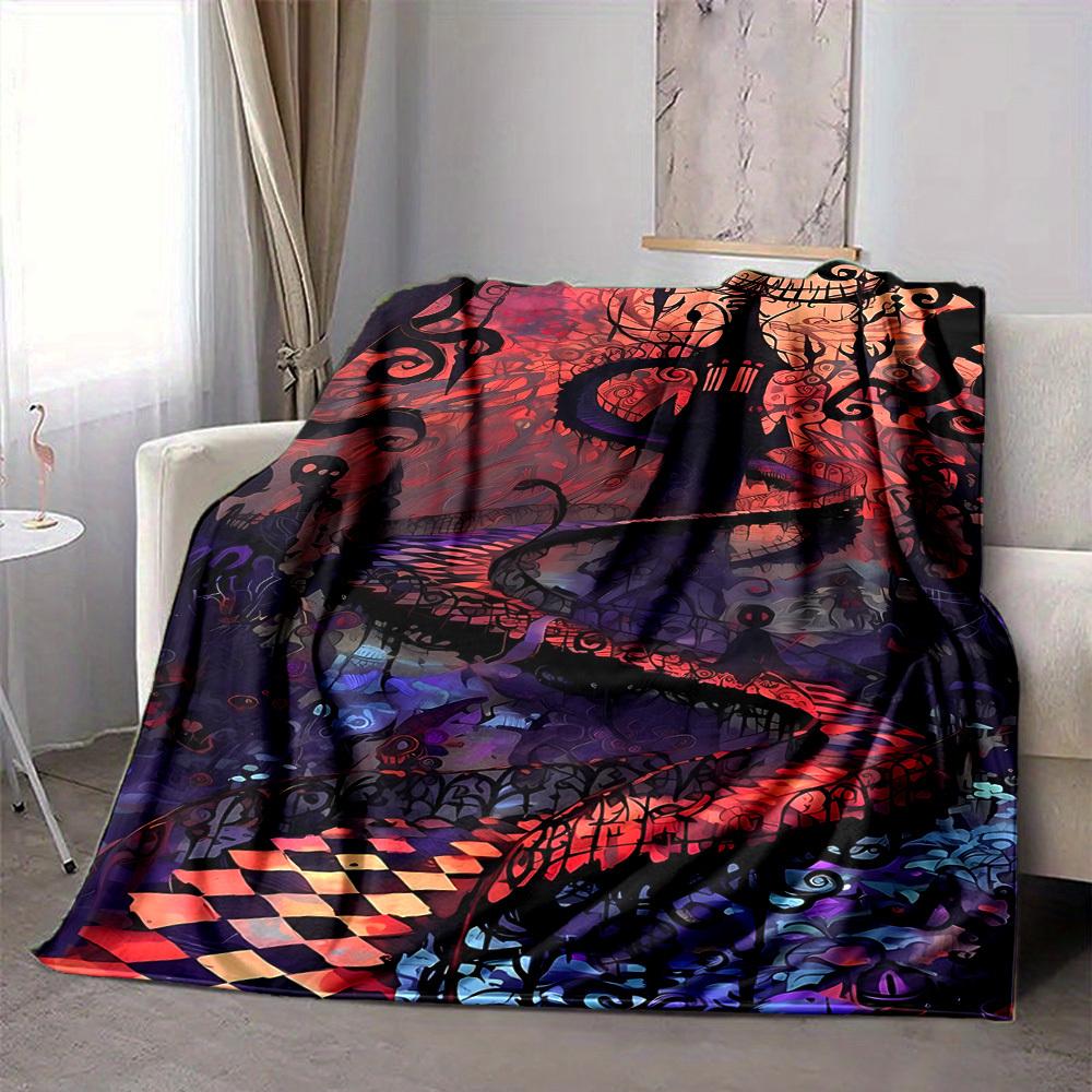 1pc Whimsical Fantasy Blanket, Lightweight Flannel Throw Blanket for Sofa, Bed, Travel, Camping, Living Room, Office, Couch, Chair, and Bed